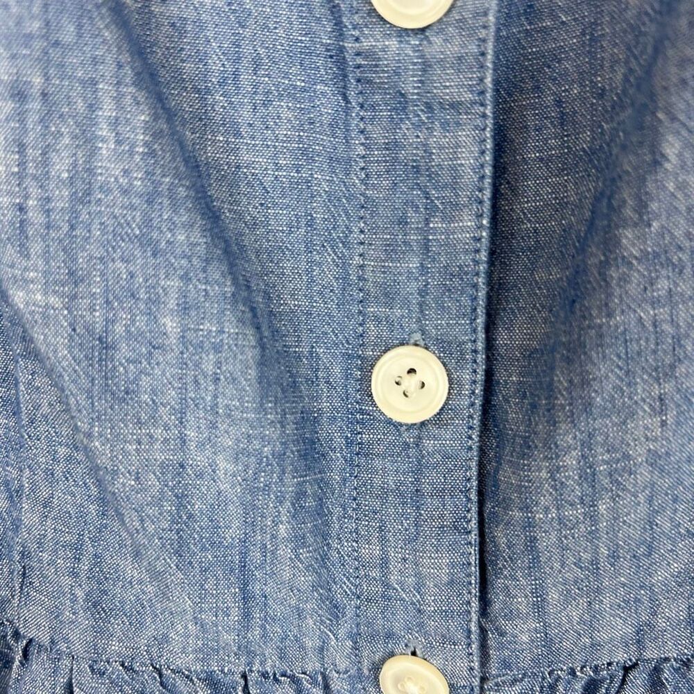 J.Crew Chambray Button Front Sleeveless Mini Dress Size 4 - Picture 3 of 8